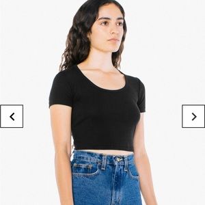 American Apparel Baby Rib Crop - Small